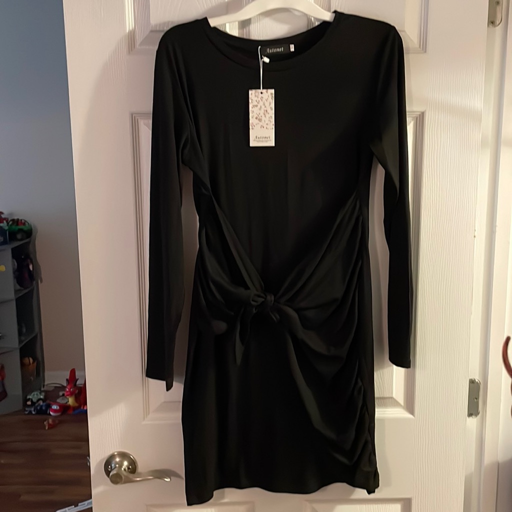 Black Dress With Front Tie